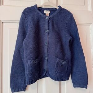 Cyrillus Dark Navy Knit Cardigan with Pockets